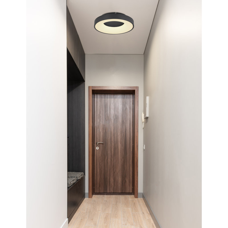 Caelab LED Flush Mount, Matte Black, 2700K