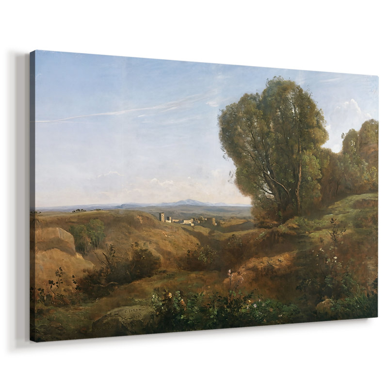 Vue près de Volterra – Jean-Baptiste-Camille Corot – Toile tendue sur châssis – 1838, 40 x 60