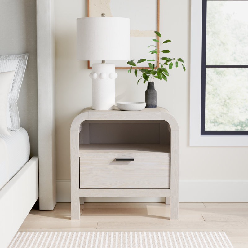 Essie 1 - Drawer 28" Nightstand, White