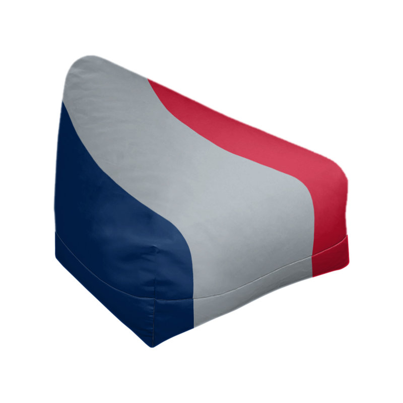 Sac de pois classique, H 30 po x l 27 po x P 27 po, Bleu égyptien / argent plat / rouge vif