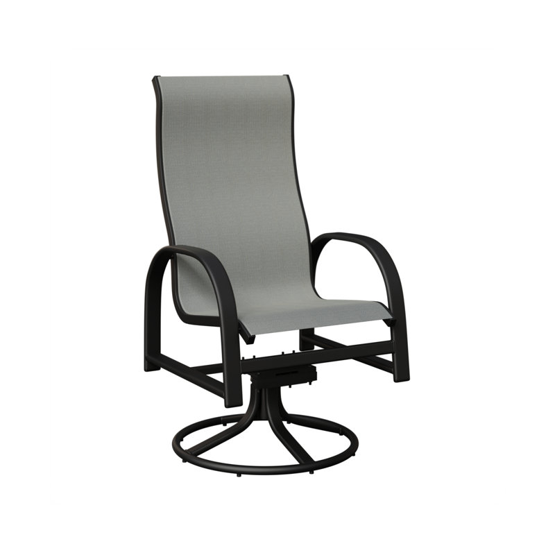 Chaise berçante berçante berçante Berlin, Ardoise Nova, Aluminium noir mat