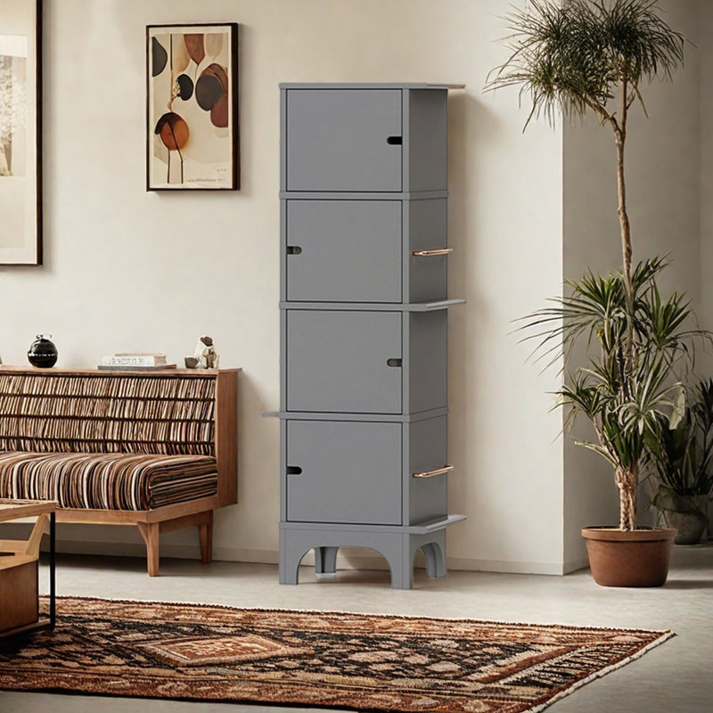 Petite bibliothèque de style européen, Gris