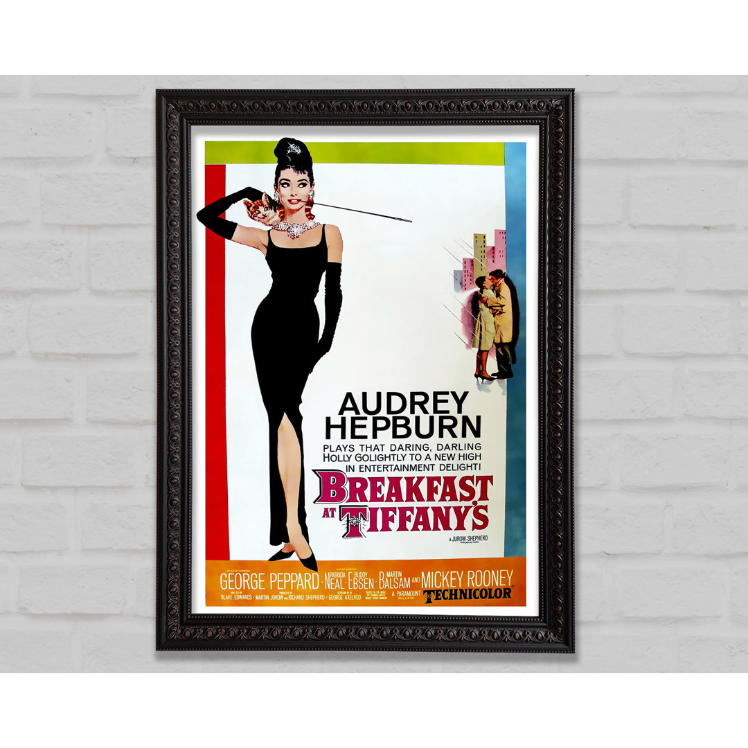 Audrey Hepburn Frühstück bei Tiffanys Poster - Druck