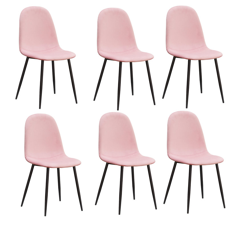 Elegant & Versatile Set of 6 Fabela Chairs – Upholstered Hand-Finished Scandinavian Modern Dining Chairs with Ergonomic Seat