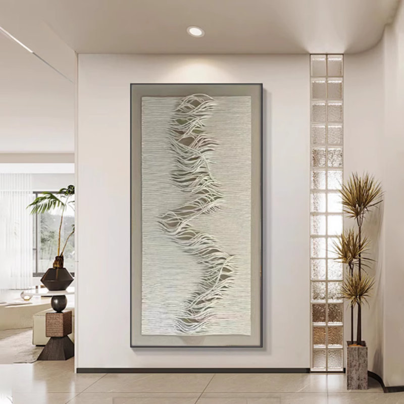 Art mural contemporain en papier 3D, H 70,87 po x l 47,24 po x P 2,76 po