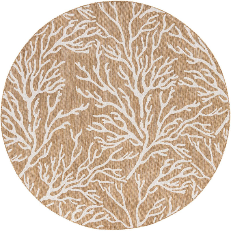 Tapis contemporain Azilynn, Rond 7 pi 10 po