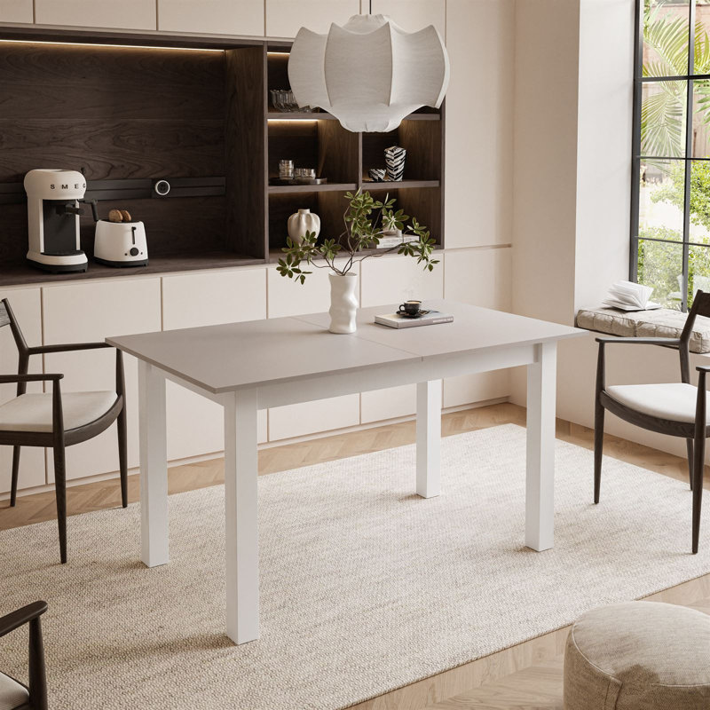 Extendable table ARTON 140 cm, White, Cashmire