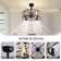 Industrial-Style Metal Ceiling Fan Lamp, Equipped With 7-Blade ABS Silent Fan Blades, Supports Forward And Reverse Rotation Function (Cooling In Summer And Warming In Winter)