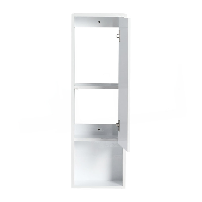 12" Bathroom Wall Cabinet, Soft Close Doors, Float Mounting Design