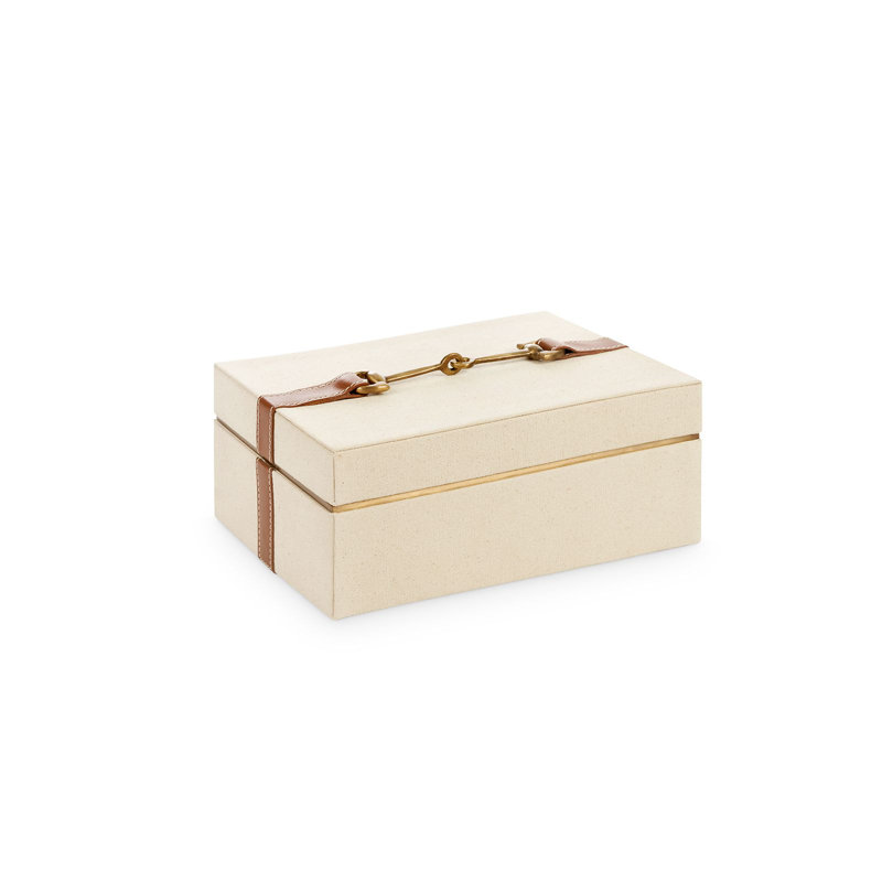 Buckley Handmade Decorative Box, Tan/Natural