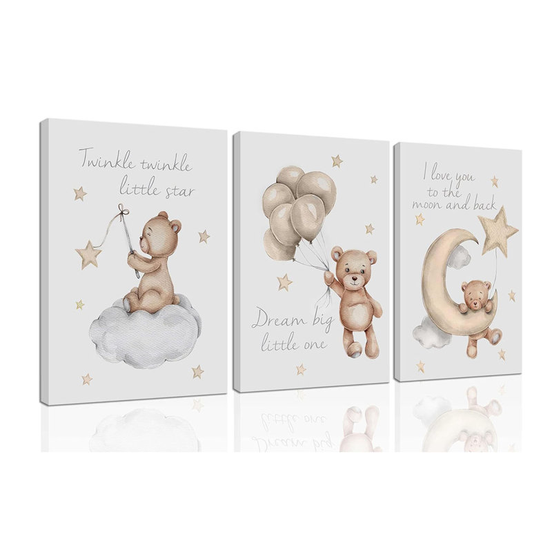 3 Piece Wrapped Canvas Wall Art, 60cm H x 40cm W