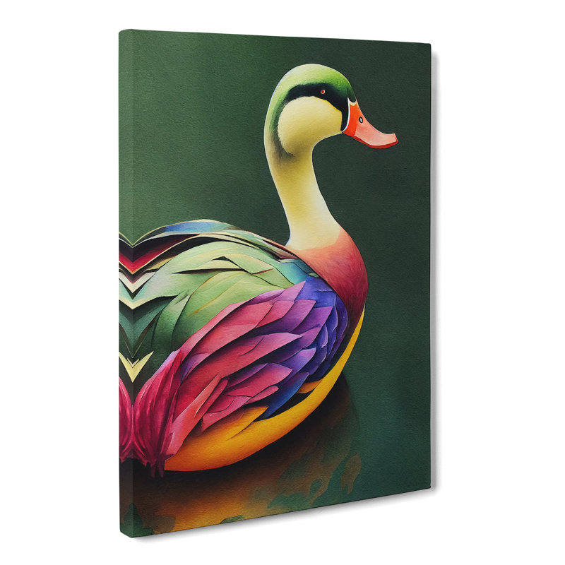 Watercolour Duck Vol.2 - Wrapped Canvas, 76cm H x 50cm W x 3cm D