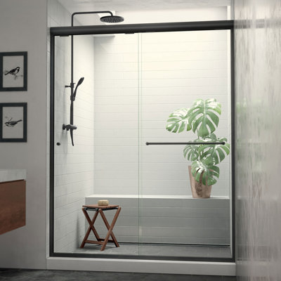 Porte de douche demi-cadre sans contour E 56 "x H 70,5" Ese