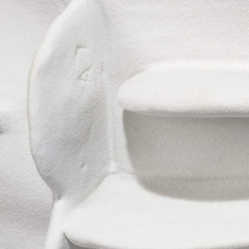 Handcrafted White Ceramic Sculptural Decorative Bowl