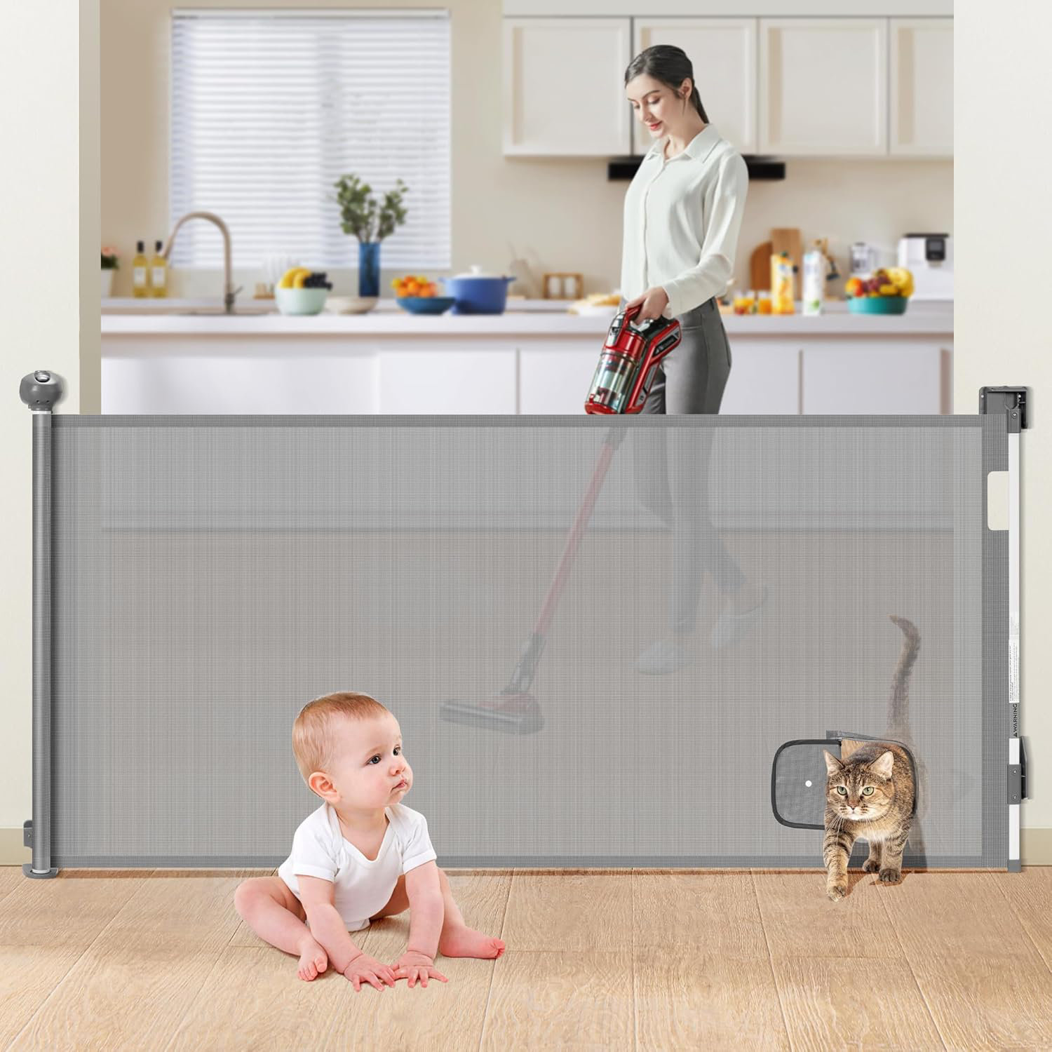 Retractable Baby Gates Baby Stairs Safety Retractable Baby Gate