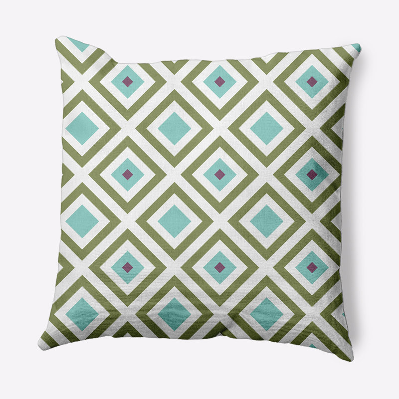 Housse et insert de coussin carré Subline, H 18 po x l 18 po, Vert / aqua