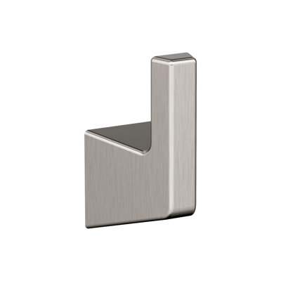 Blackrock Single Prong Brushed Nickel Robe Hook