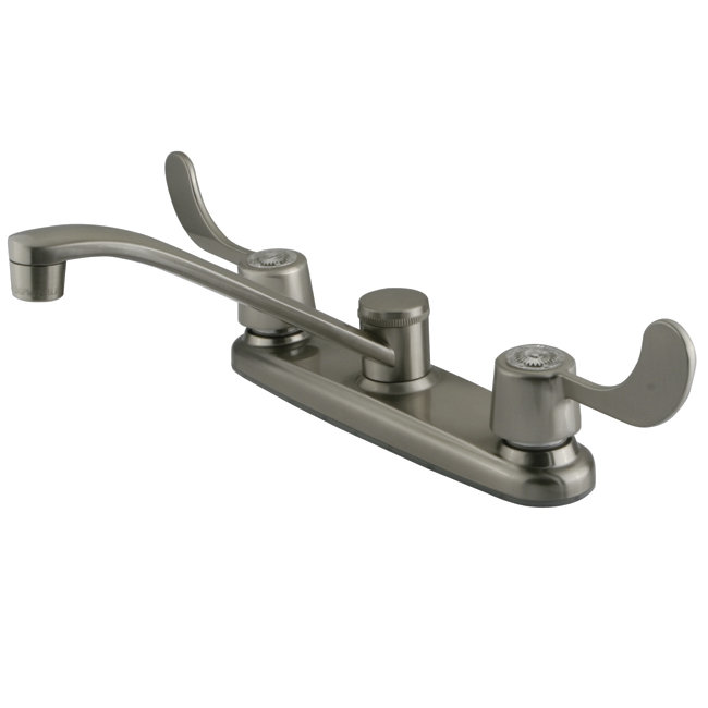 Double Handle Kitchen Faucet, Without Spray, Chrome