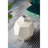 18x18x21" Hexagonal Capes Capiz Stool, Cream/Yellow