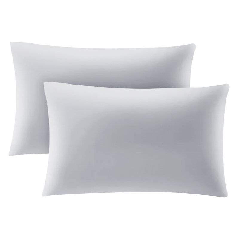 Macklan Microfibre Brushed Pillowcase - Set of 2, Silver