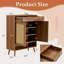 Armoire à chaussures multifonctionnelle minimaliste moderne en panneau de fibres à densité moyenne - se fond parfaitement dans les maisons de style nordique, japonais et industriel, dimensions du produit: 34,6 x 13,7 x 43 pouces.-982339398