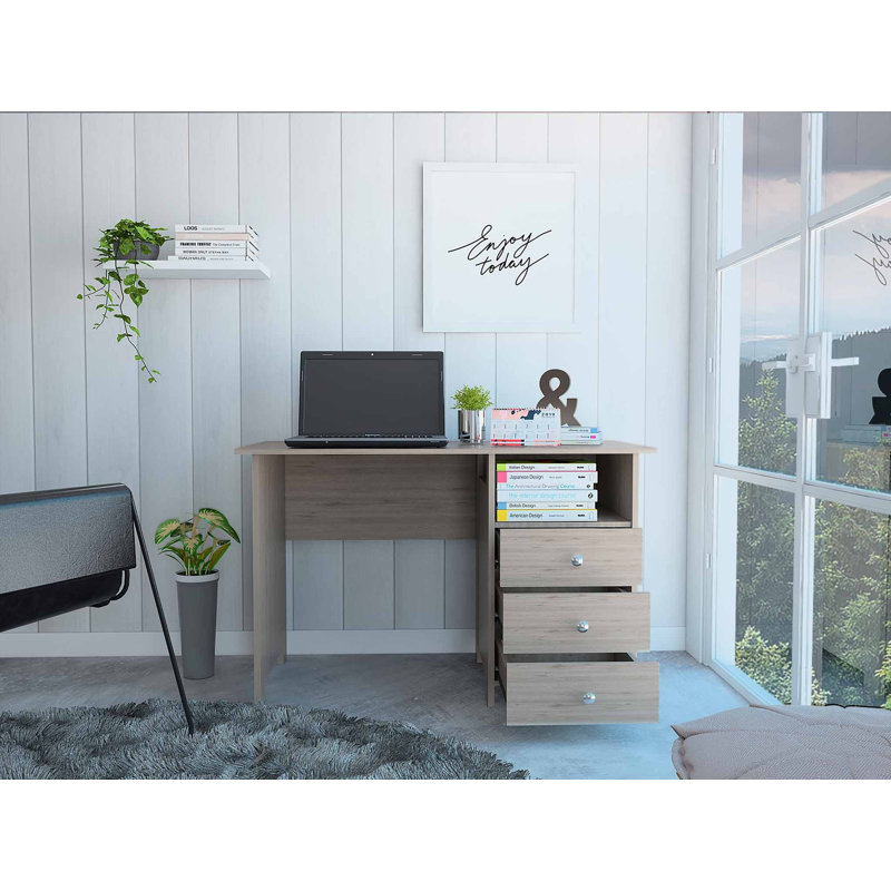 Bureau d'ordinateur 47 po Jacksonville, Gris pâle