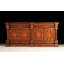 96" Wide 2 Drawer Walnut Wood Sideboard