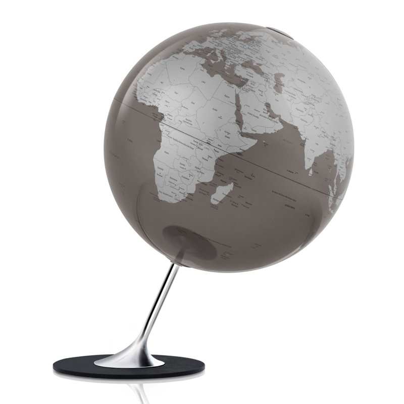 Globe terrestre Anglo 10 pouces avec ardoise inclinable, globe en acrylique, base en caoutchouc sans embout