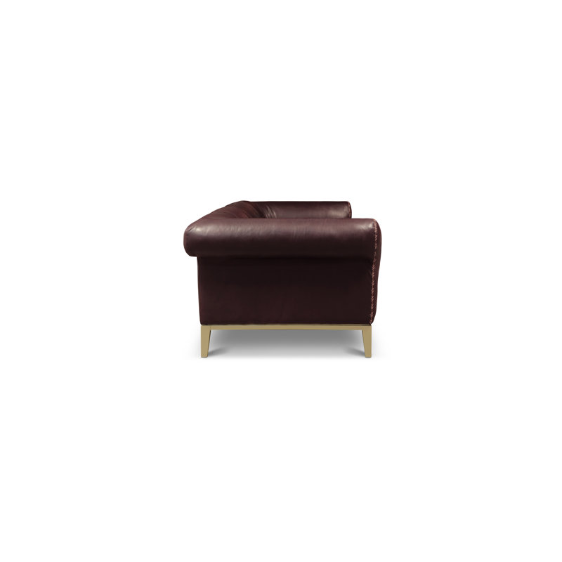 Sloanestreet Leather Sofa, Desert (Longhorn), Stainless Steel