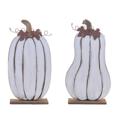 Distressed Wood Pumpkin Décor