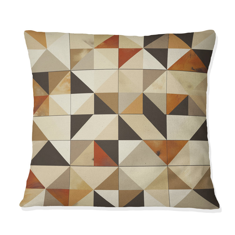 Coussin Brown, H 16 po x l 16 po