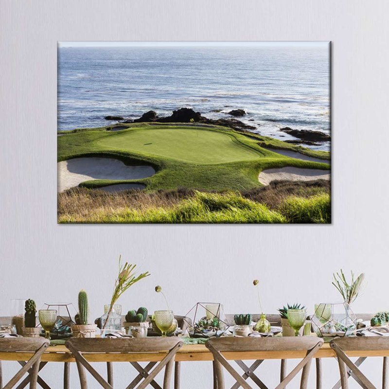 Pebble Beach Golf Turf Canvas Print, 32" H x 48" W x 1.25" D