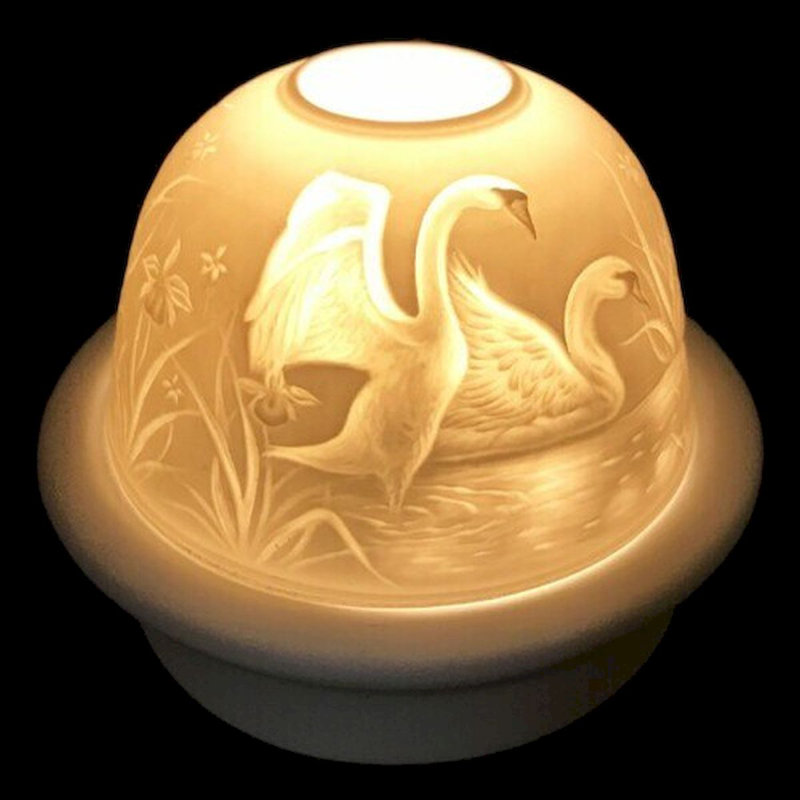 Photophore de table en porcelaine 4 po