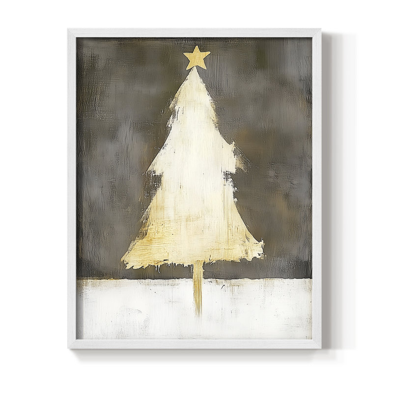 Christmas Holiday Art DCCLXXIX Framed Print - Solid Wood, H 21 po x l 17 po, Blanc