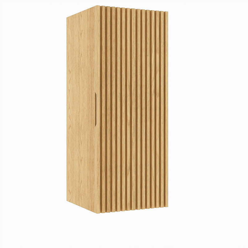 Meuble-lavabo d'appoint mural rayé flottant BOI de 12 po avec porte et tablette BOI (adapté au meuble-lavabo BRON)