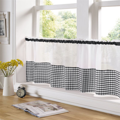 Wiktoria Gingham Swag Curtain Pelmet
