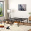 Lit pliant en acier Rubino, assemblage et rangement faciles, dégagement sous le lit, aucun sommier nécessaire-260275352-257928424