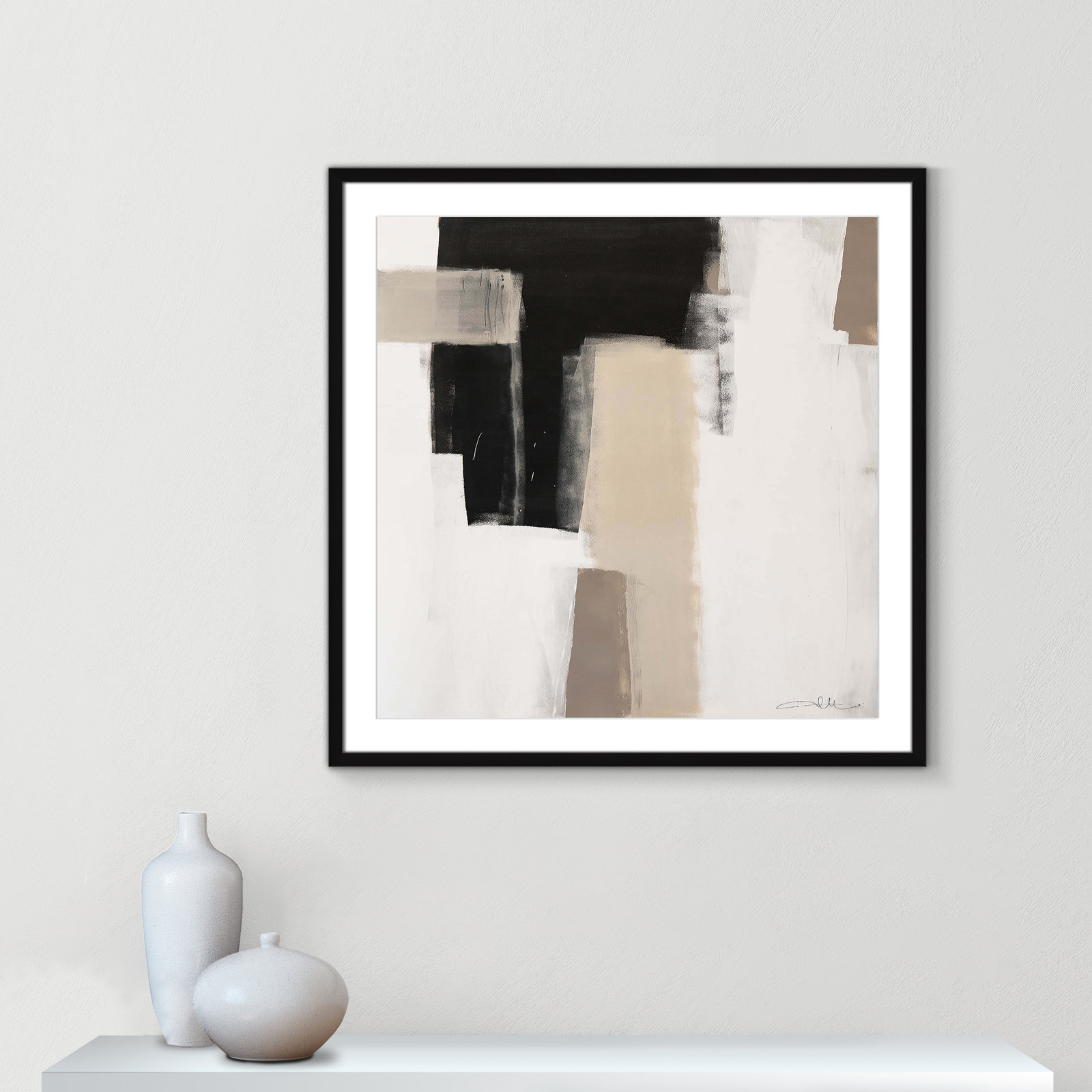 Earth Scapes I-A Print by Casa Fine Arts, 32" H x 32" W x 1.25" D, Black Box Framed