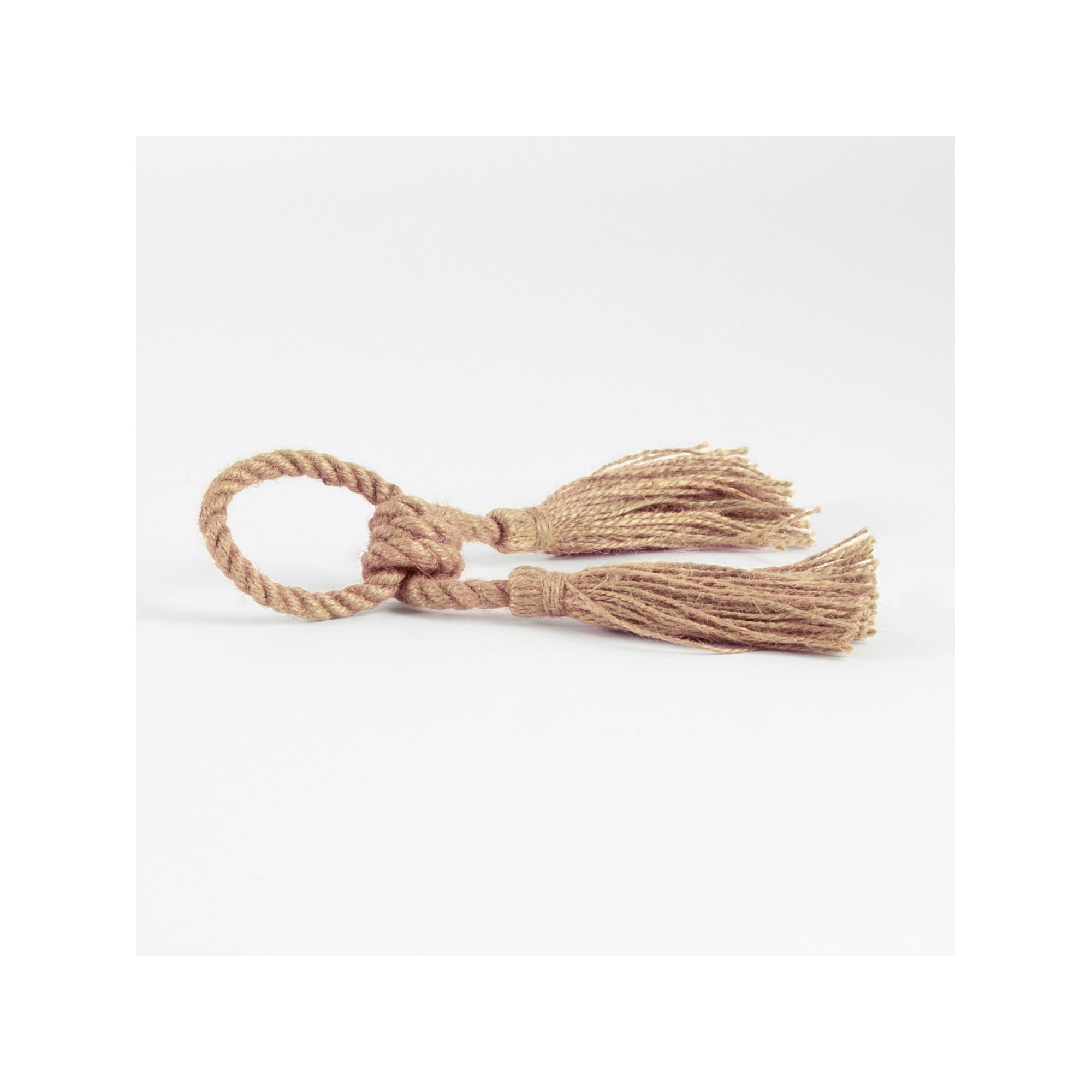 Harrietta Jute Tassel Napkin Rings, Natural