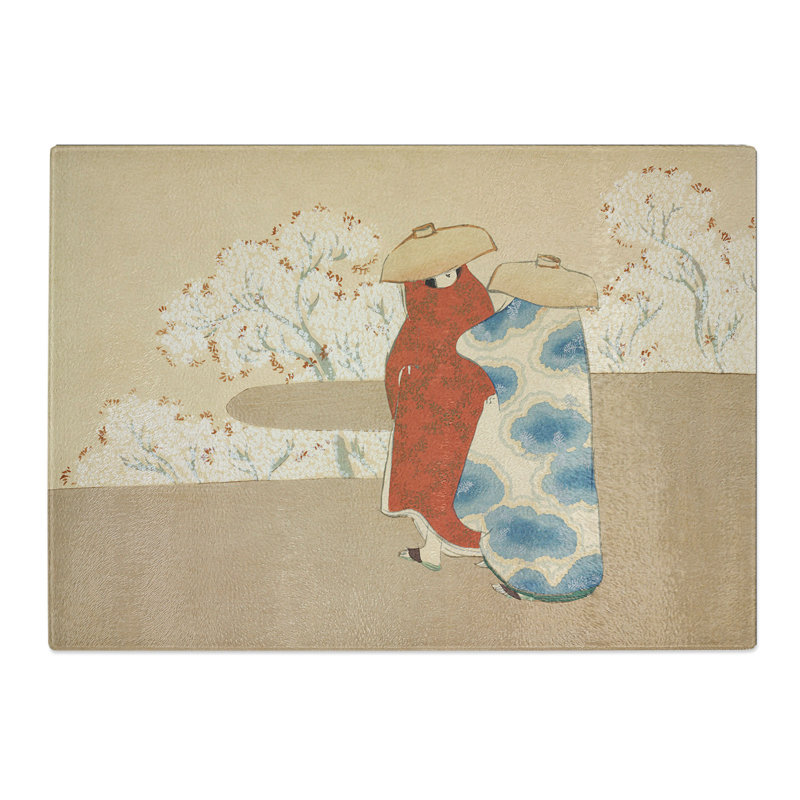 Hanami Season by Kamisaka Sekka Chopping Board, 0.4cm H x 28.5cm W x 39cm L