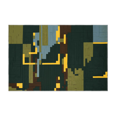 Shaded Squares Indoor And Outdoor Area Rug