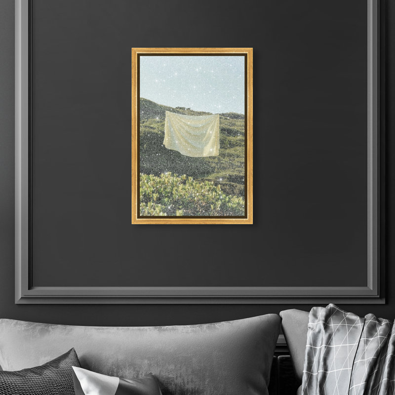 Floating Cotton II Print by Oliver Gal, 31"H x 21"W, Gold Floater Frame