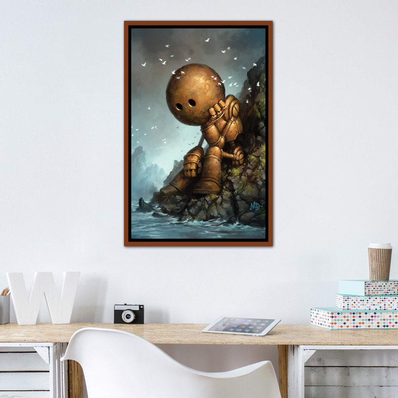 Décoration murale pour enfants Introversion, H 40 po x l 26 po x P 1,5 po, Toile classique avec cadre brun