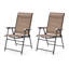 2 chaises de patio pliantes avec accoudoirs pour le jardin