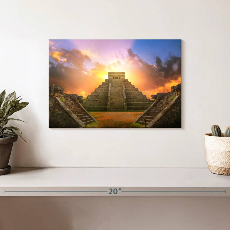 Javetta Sunset In Chichen Itza, 8" H x 12" W