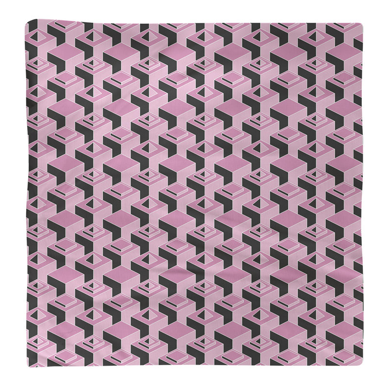 Jordao Cotton Geometric Square Napkin, 0.1" H x 22" W x 22" D, Cotton Twill, Light Pink