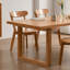 Table de salle à manger rectangulaire en bois massif brun-943937023