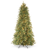 Tiffany Green Fir Artificial Christmas Tree with Clear Lights with Stand
