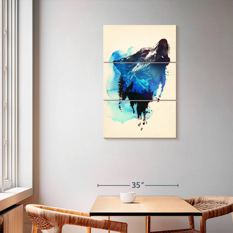 Brampt Alone As A Wolf, 57" H x 36" W