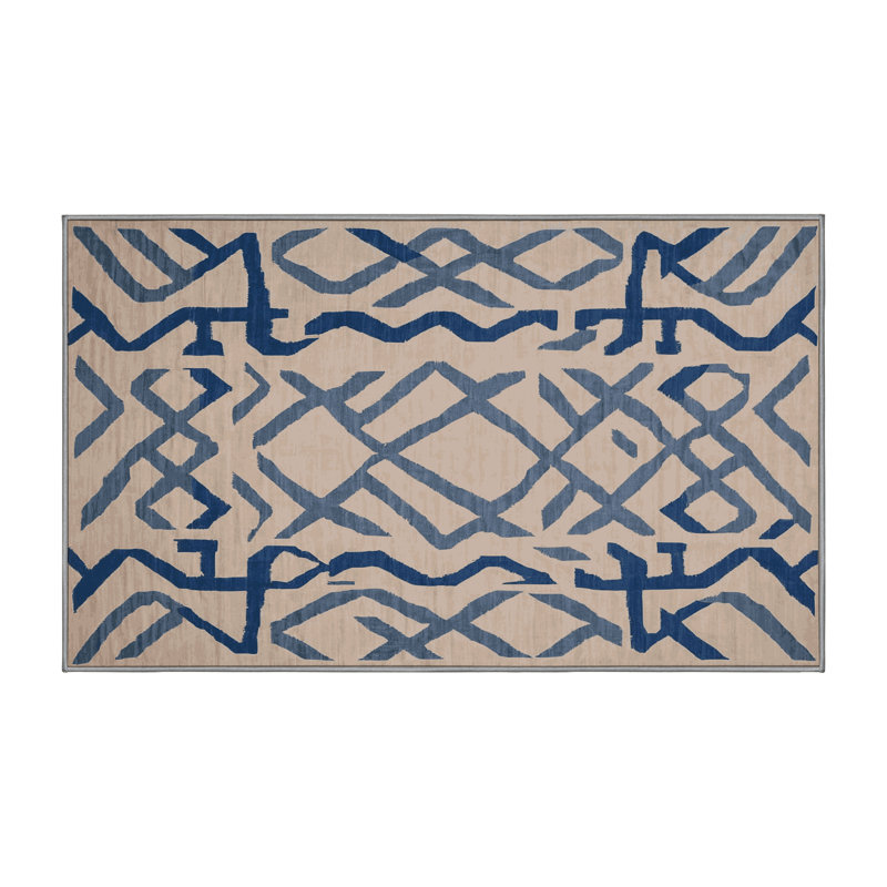 Machine Washable Gray Area Rug, Rectangle 7' x 9'